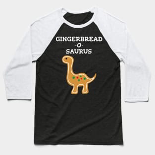 Cute Gingerbread Cookie Christmas Dinosaur Baseball T-Shirt